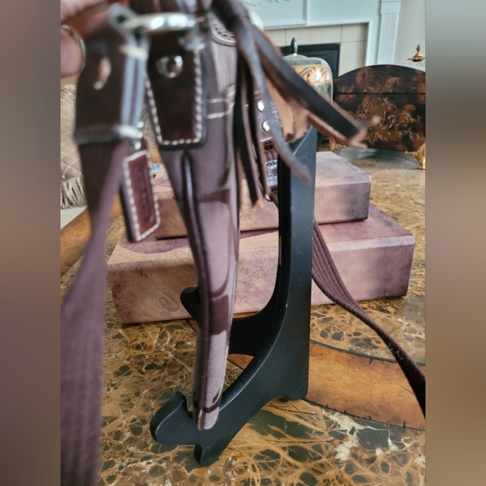 Dooney & Bourke Brown Crossbody Bag with Structured Design - Picture 4 of 8